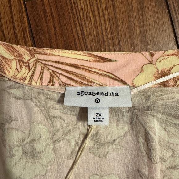 Aguabendita Plus Size Floral Romper 2x - Picture 3 of 5